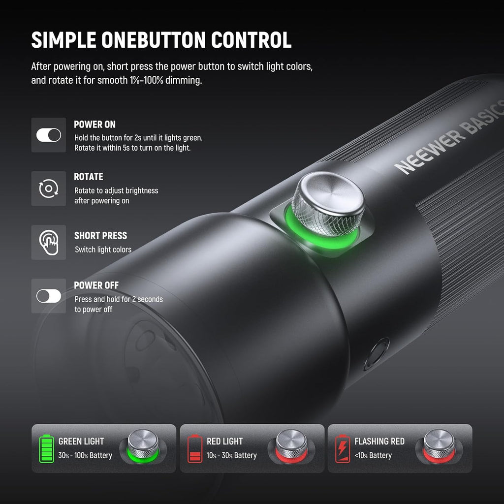 NEEWER Basics RGB Photography Flashlight