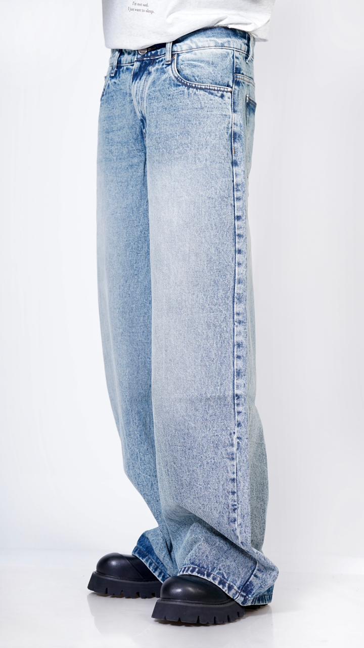 WASHED BLUE JEAN ,, Oversized Jeans - Denim Oversized Jeans
