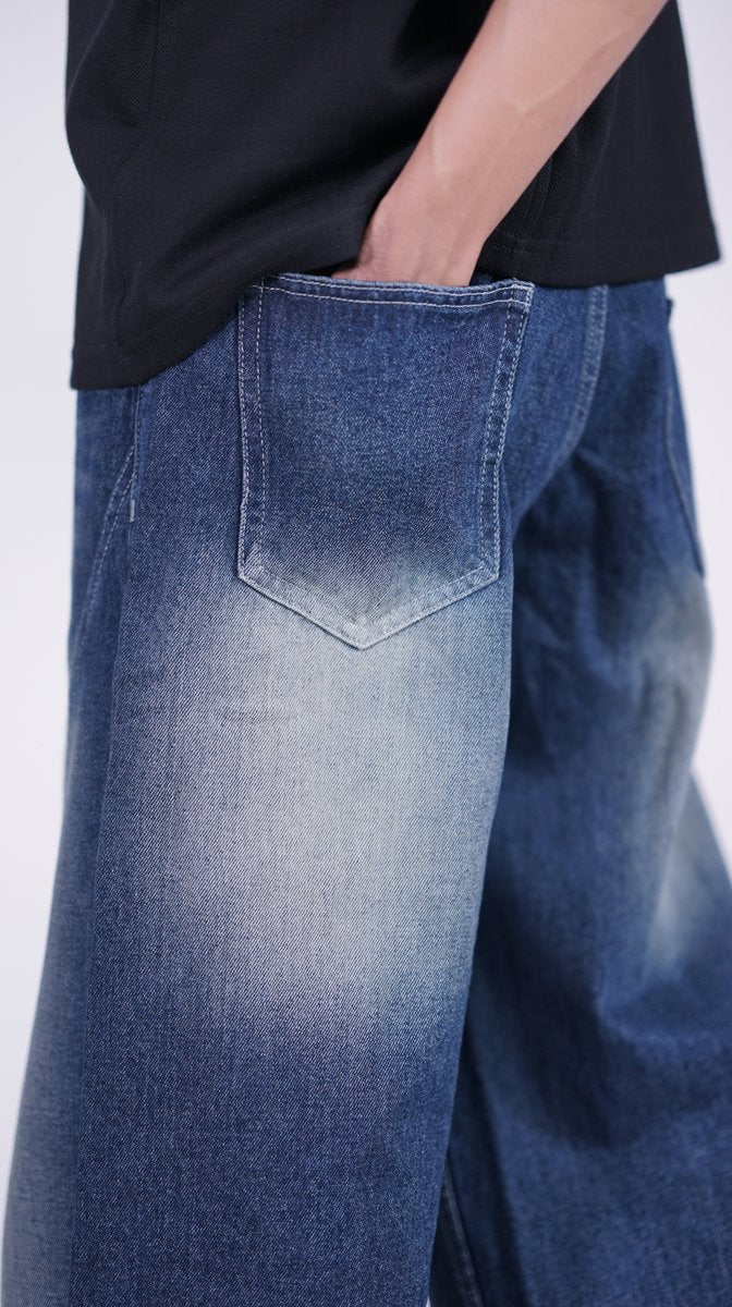 BRANDED 44 BLUE   ,Oversized Jeans - Denim Oversized Jeans