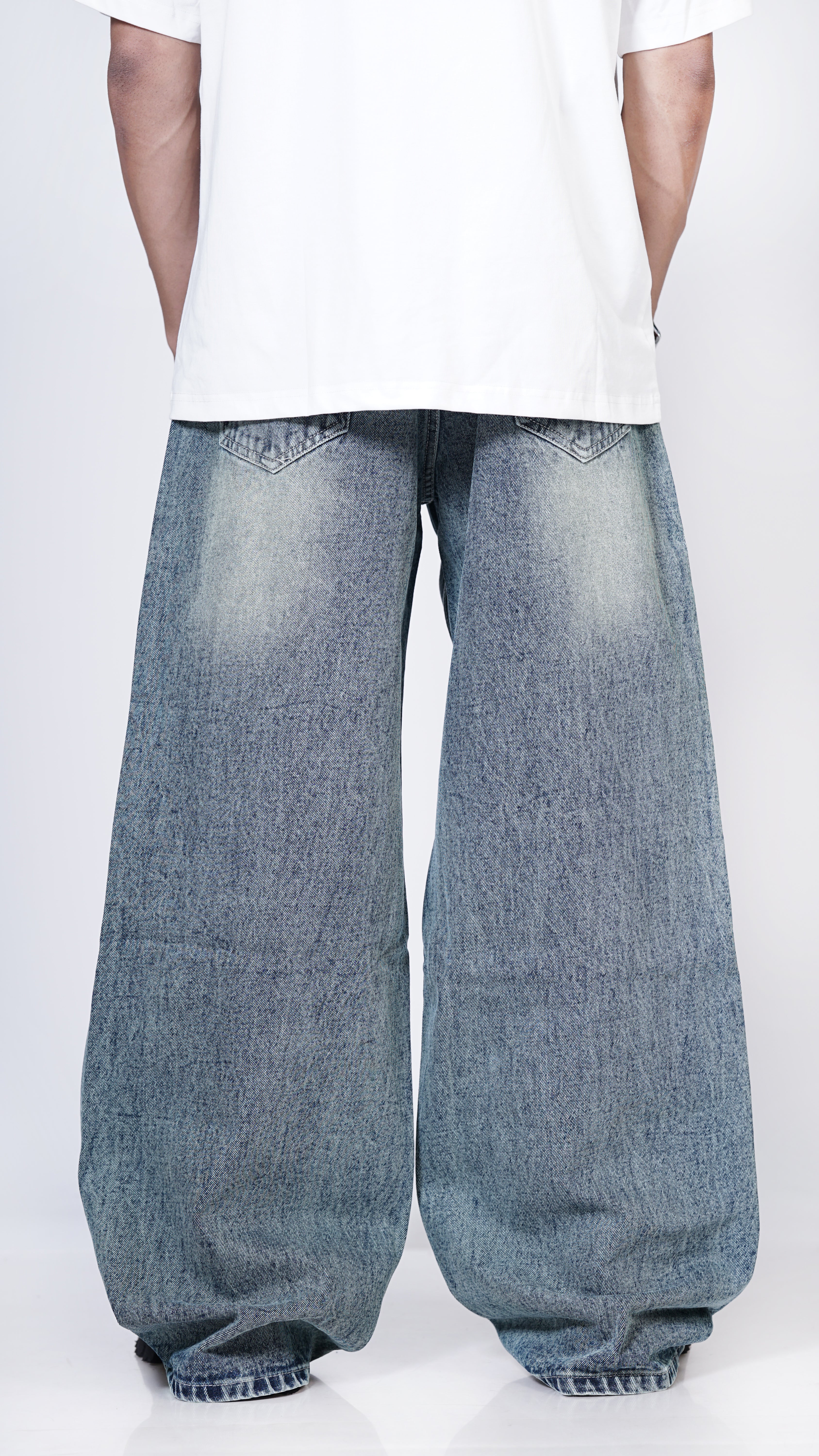 L cut green jean , Oversized Jeans - Denim Oversized Jeans