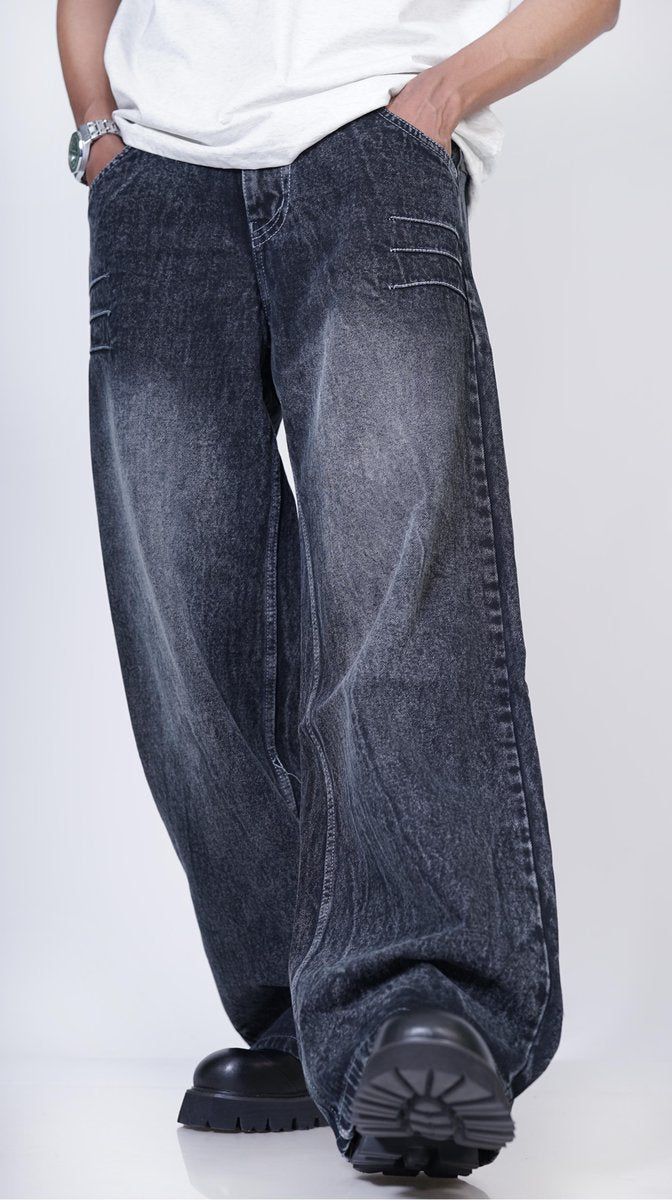 Claw cut jean , Oversized Jeans - Denim Oversized Jeans